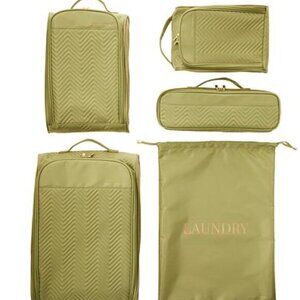 Marcy McKenna Hamptons 5-Piece Set Traveling Packing Cube Sage Green NWT